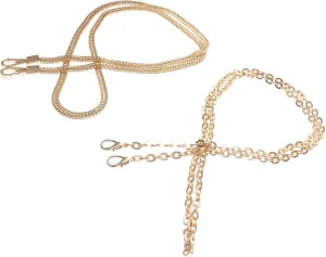 DIYEAH 2pcs Metal Handbag Chain DIY Bag Chain Purse Replacement for Shoulder Bag Belt