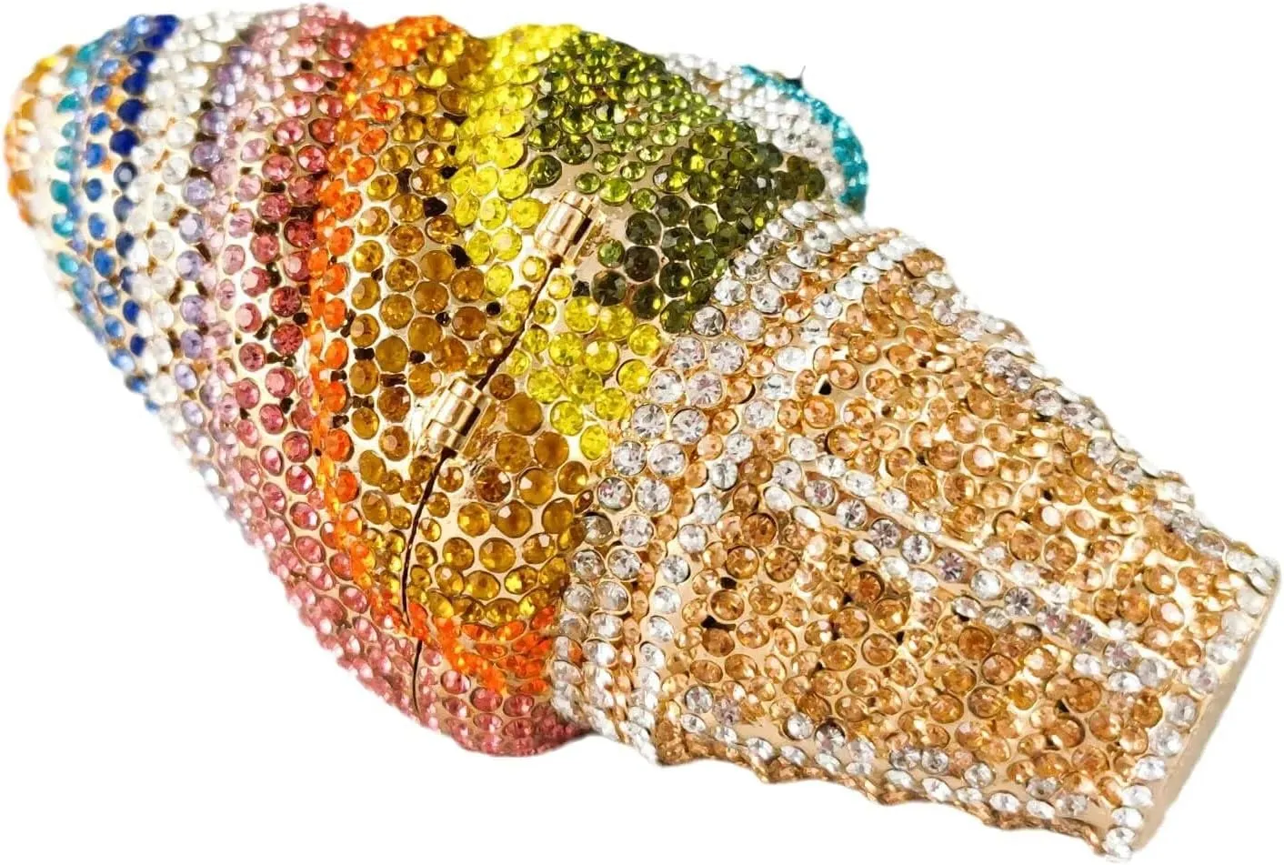 DJBM Cute Cupcake Rhinestone Clutch Diamond Crystal Purse Evening Bags for Women Party Wedding Cocktail Prom