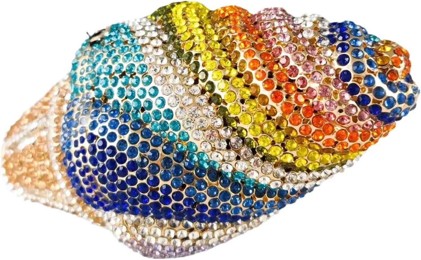 DJBM Cute Cupcake Rhinestone Clutch Diamond Crystal Purse Evening Bags for Women Party Wedding Cocktail Prom