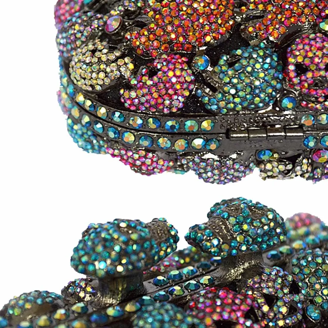 DJBM Glitter Skulls Rhinestone Purse Women's Clutch Handbags Crystal Evening Bags Diamond Evening Clutches for Party Prom