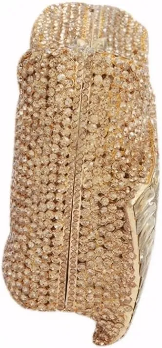 DJBM Sweet Bow Rhinestone Crystal Evening Clutch Diamond Evening Bags Purses and Handbags for Women Formal Party Wedding