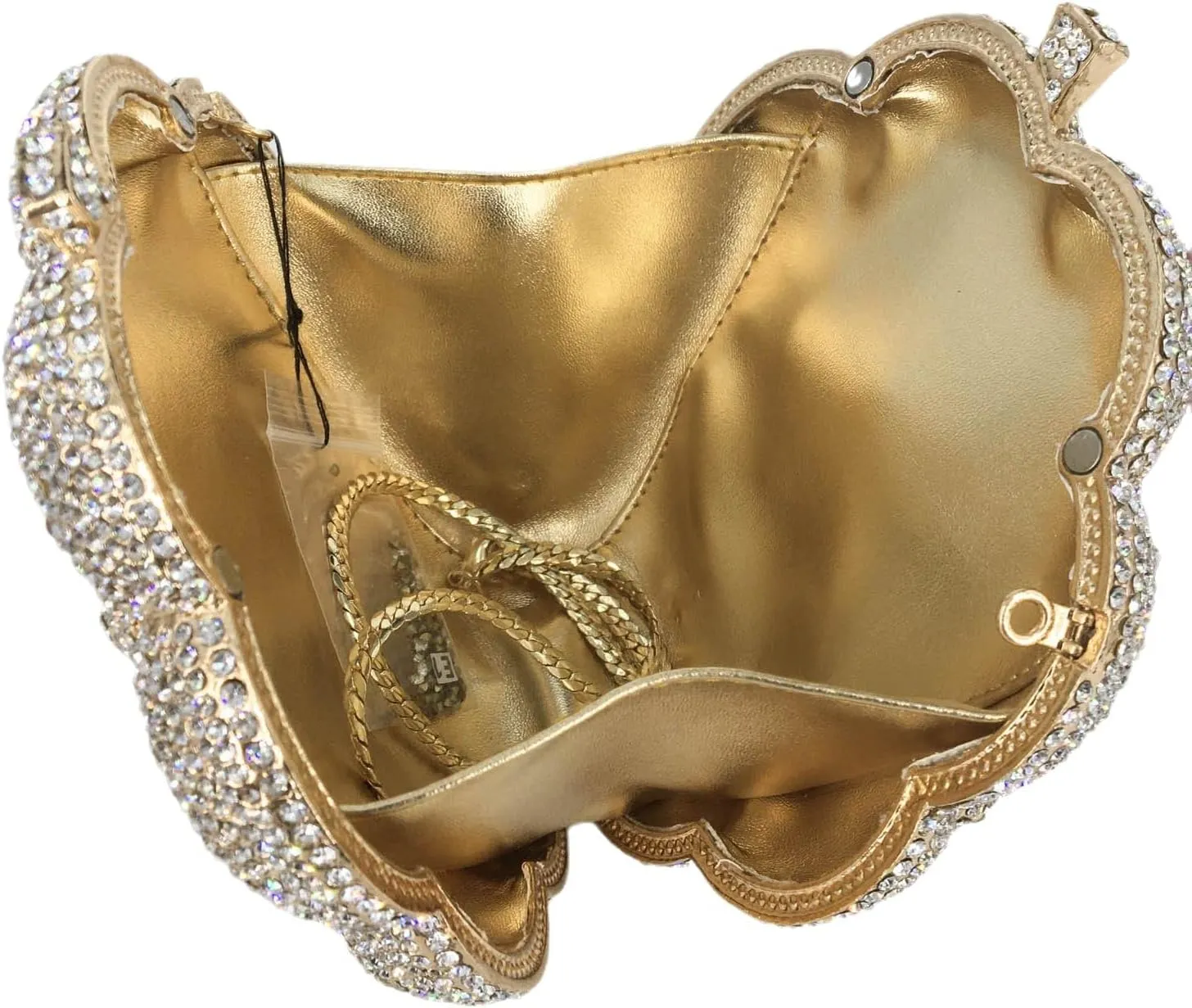 DJBM Vintage Women Floral Rhinestone Crystal Purse Rose Evening Clutch Diamond Evening Bags for Party Wedding Cocktail Prom