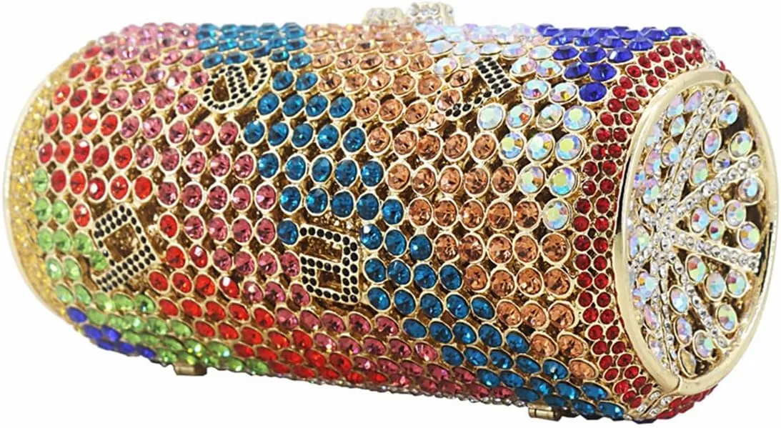 DJBM Women Beer Can Diamond Evening Bags Rhinestone Clutch Crystal Purses for Women Party Wedding Cocktail Prom Handbag