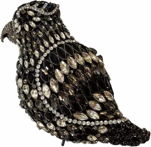 DJBM Women Parrot Animal Rhinestone Crystal Purse Prom Purses and Handbags Bird Evening Clutch for Party Wedding