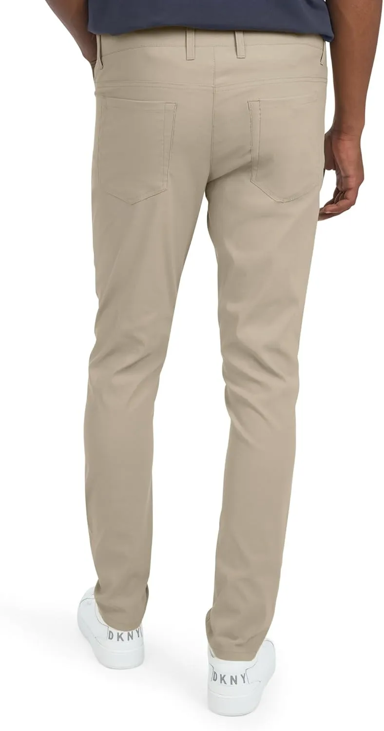DKNY Mens Lightweight Travel Pants for Men- Skinny Fit Performance Tech Hiking Pants for Men | Business Casual Mens Work Pant