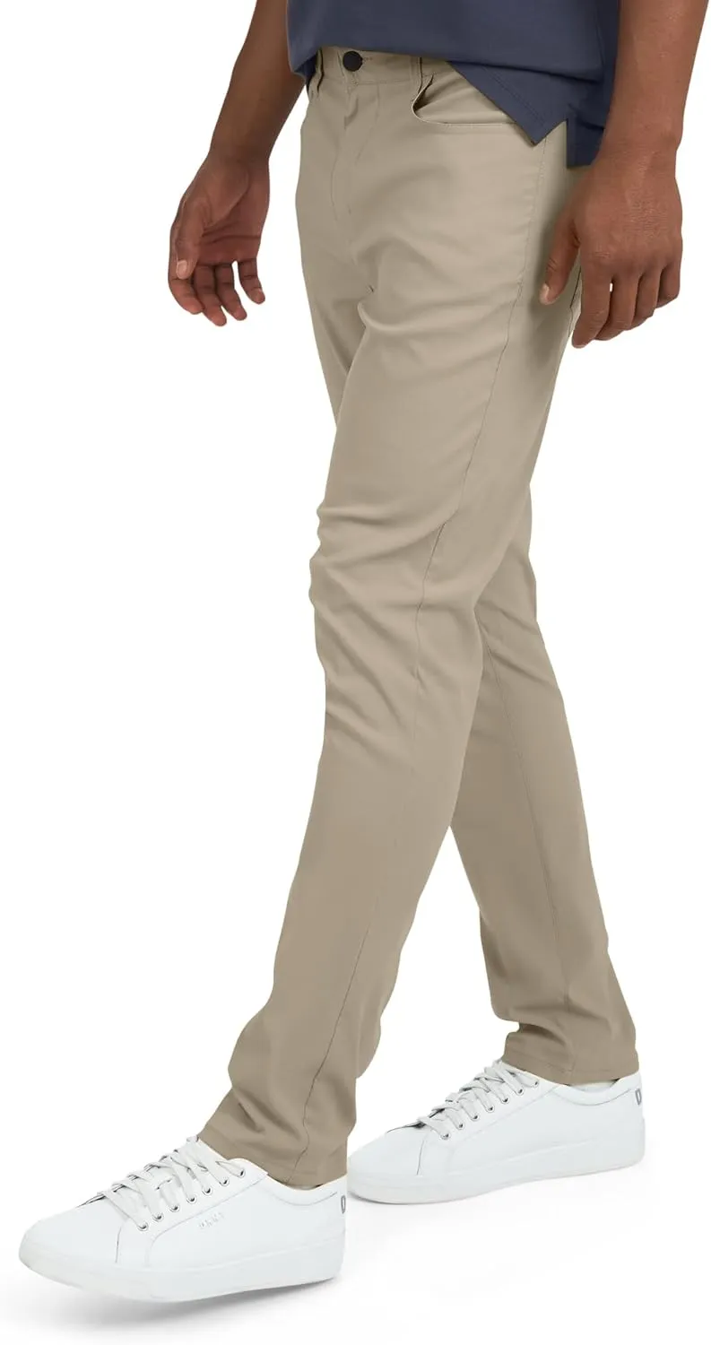 DKNY Mens Lightweight Travel Pants for Men- Skinny Fit Performance Tech Hiking Pants for Men | Business Casual Mens Work Pant