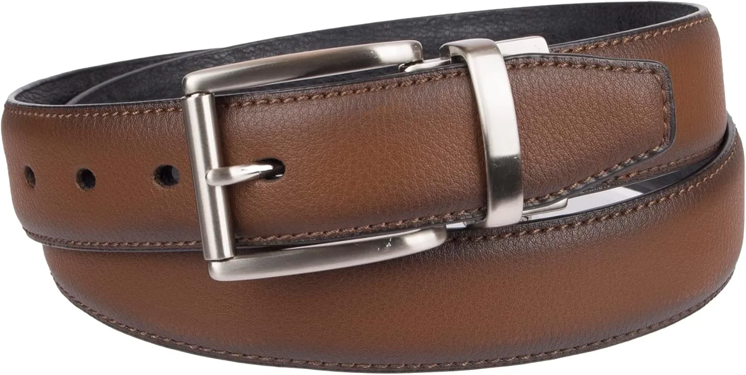 Dockers Men's Two-in-one Reversible Rotative Buckle Everyday Casual Dress Belt (Regular and Big & Tall Sizing)