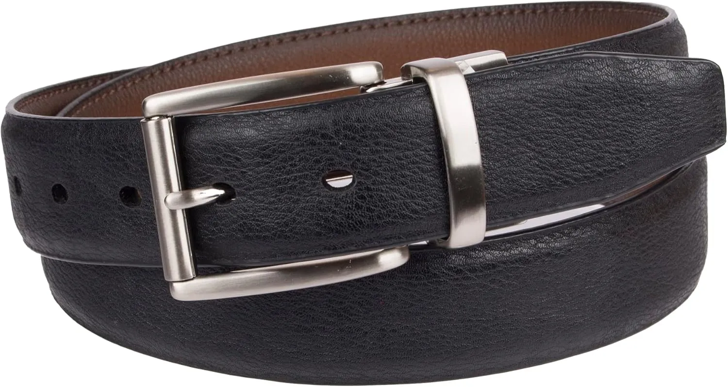 Dockers Men's Two-in-one Reversible Rotative Buckle Everyday Casual Dress Belt (Regular and Big & Tall Sizing)