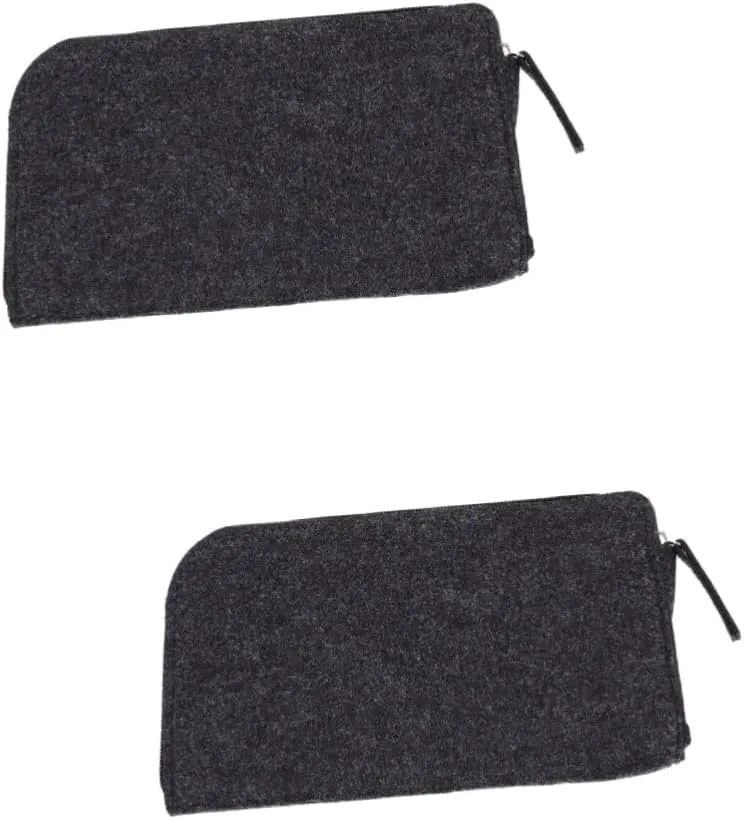 DOITOOL 2pcs Heavy Duty Felt Tool Bag for Clay Sculpting Tool Bag Zipper Small Organizer for Artists