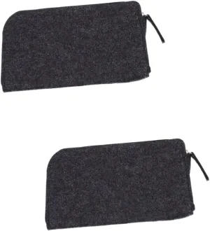 DOITOOL 2pcs Heavy Duty Felt Tool Bag for Clay Sculpting Tool Bag Zipper Small Organizer for Artists