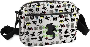 Dragon Movie Inspired Crossbody Bag Anime Cartoon Lovers Bag Kingdom Gift Black Dragon Gift For Fans