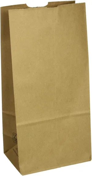 Duro ID# 29808 8# Husky SOS Bag 50# 100% Recycled Natural Kraft 500pk (2 Packs of 250) 6-1/8 x 4-1/8 x 12-7/16