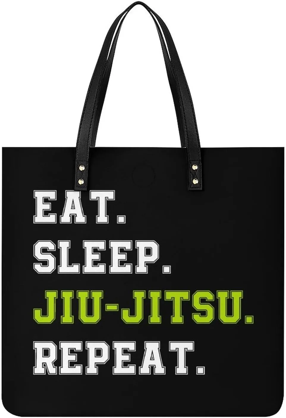 Eat Sleep Jiu-Jitsu Repeat Novelty Tote Bags for Women Funny Handbags Top Handle Purses Crossbody Shoulder Bag Fashion