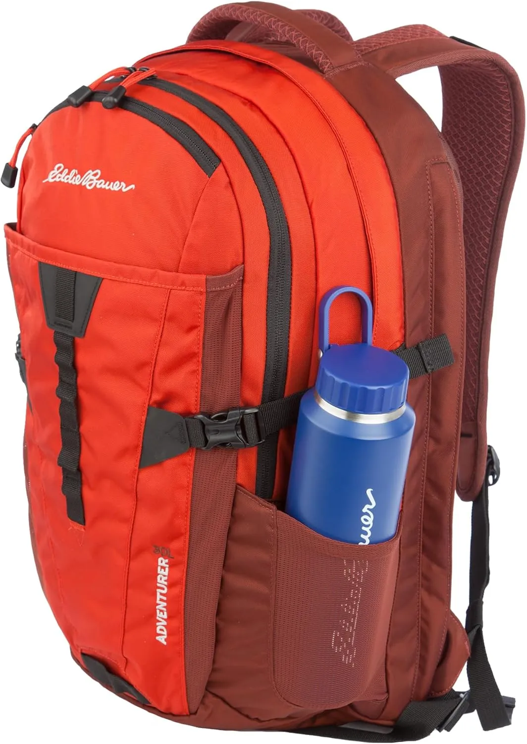 Eddie Bauer Backpack with Organization Compartments and Hydration/Laptop Compatible Sleeve, Adventurer-Picante, 30L