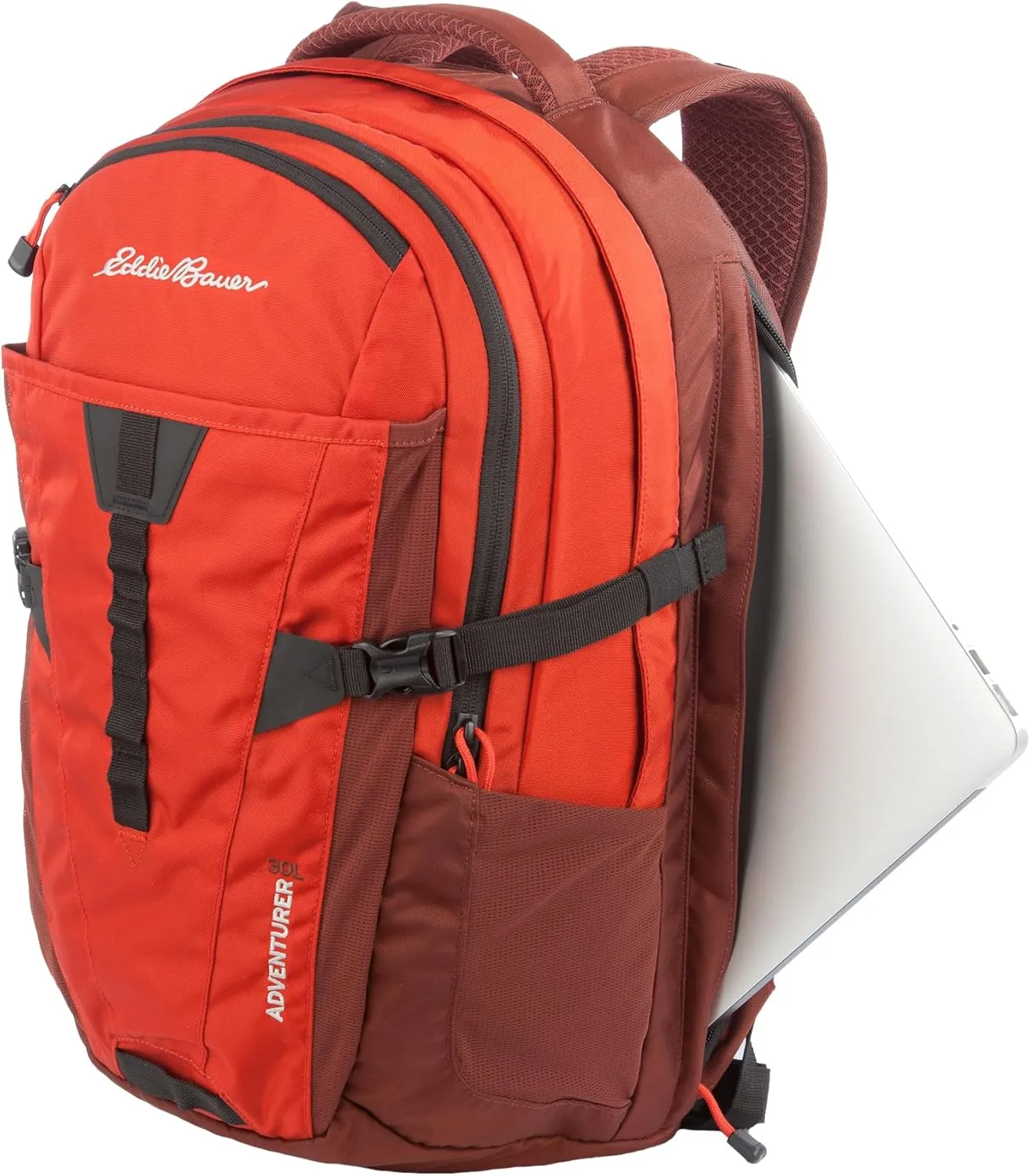 Eddie Bauer Backpack with Organization Compartments and Hydration/Laptop Compatible Sleeve, Adventurer-Picante, 30L