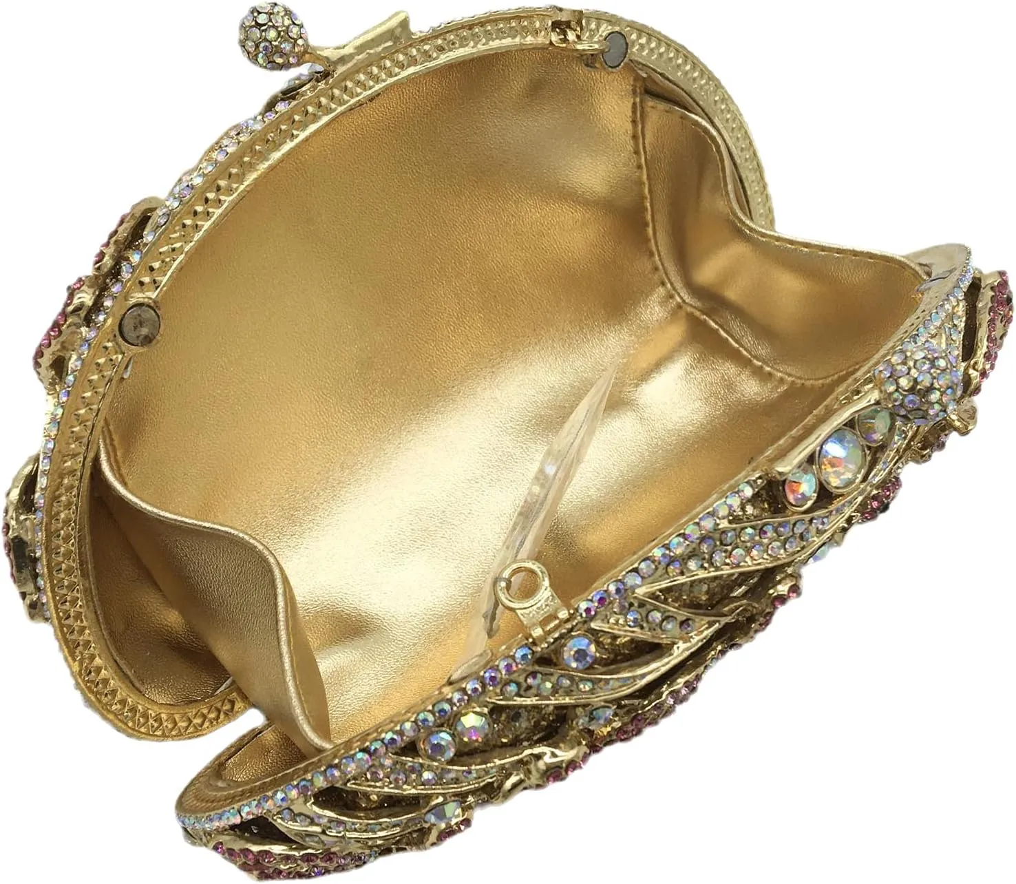 Elegant Flamingo Clutch Women Crystal Evening Purses and Handbags Luxury Wedding Party Bridal Rhinestone Bag