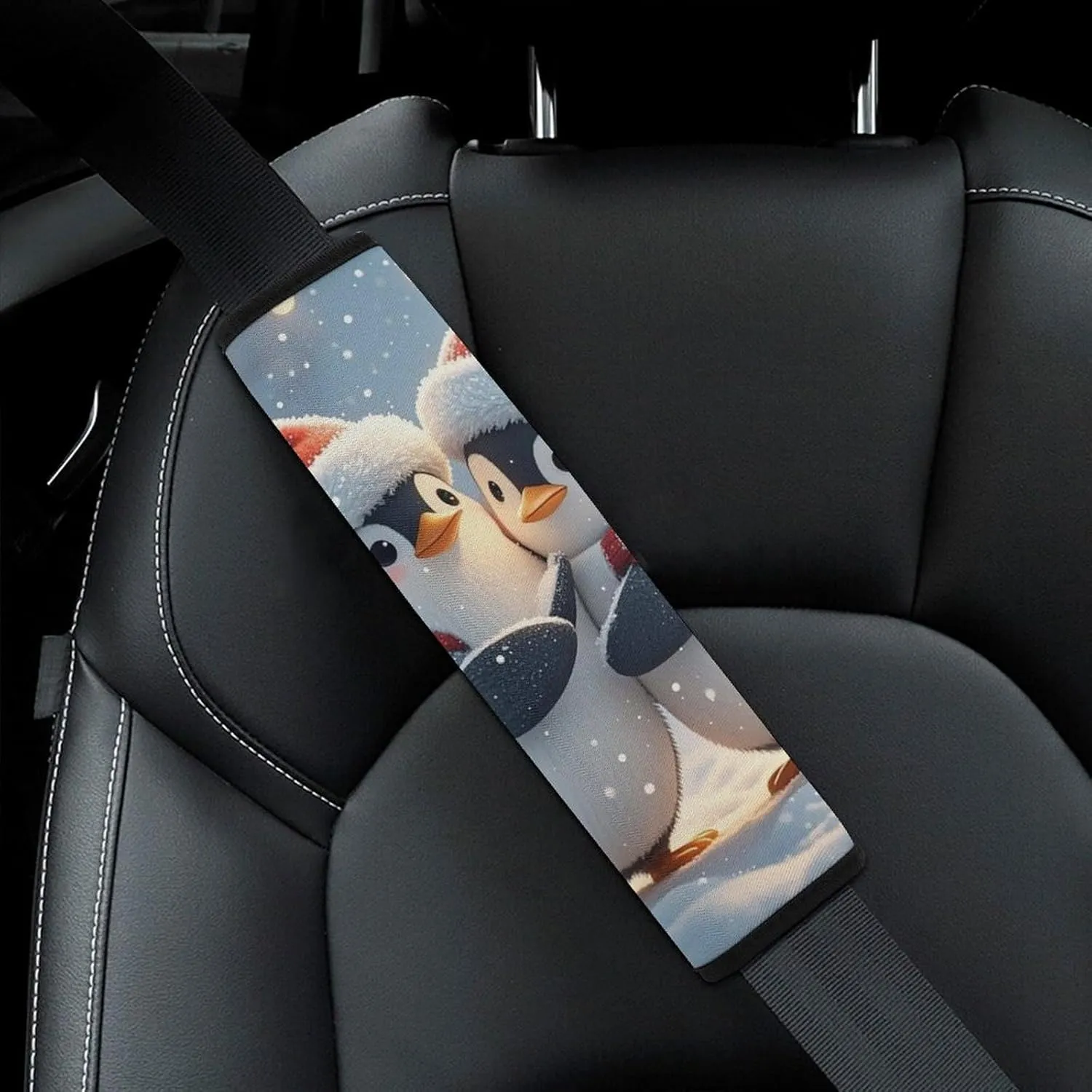 Embracing Penguins Auto Seat Belt Cover 1PCS Universal Car Seat Belt Shoulder Protector Pad, Protect Your Shoulders and Neck for Car Seat Belt, Shoulder Bag, Backpack