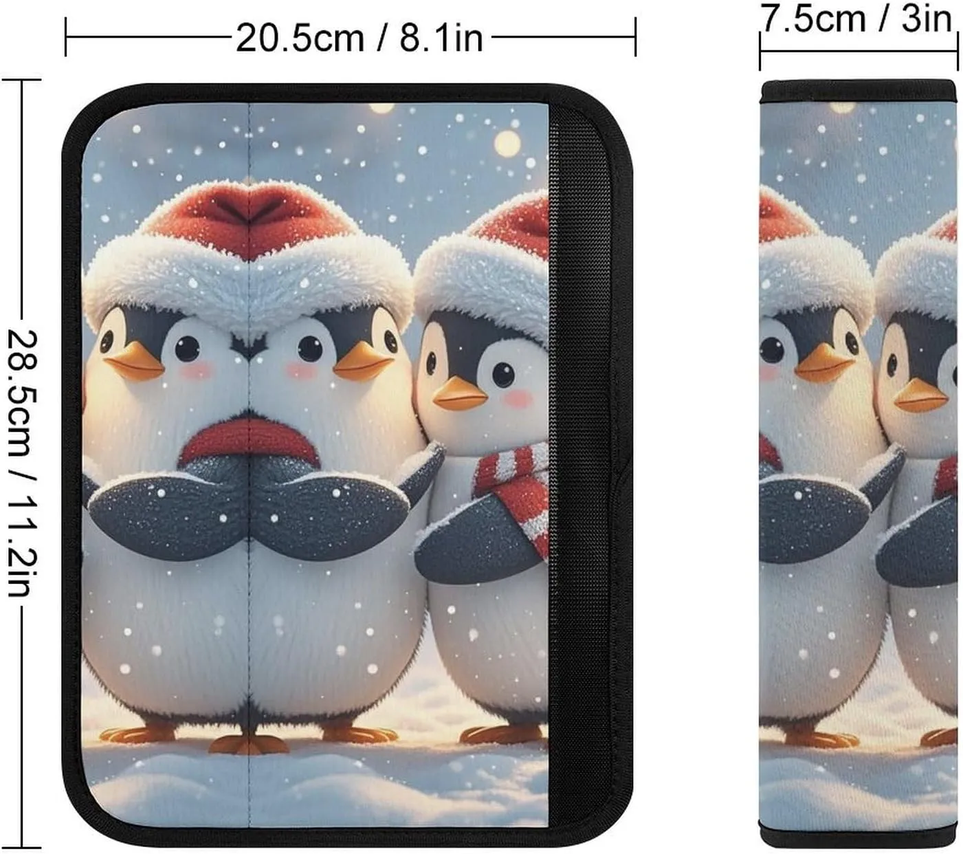 Embracing Penguins Auto Seat Belt Cover 1PCS Universal Car Seat Belt Shoulder Protector Pad, Protect Your Shoulders and Neck for Car Seat Belt, Shoulder Bag, Backpack