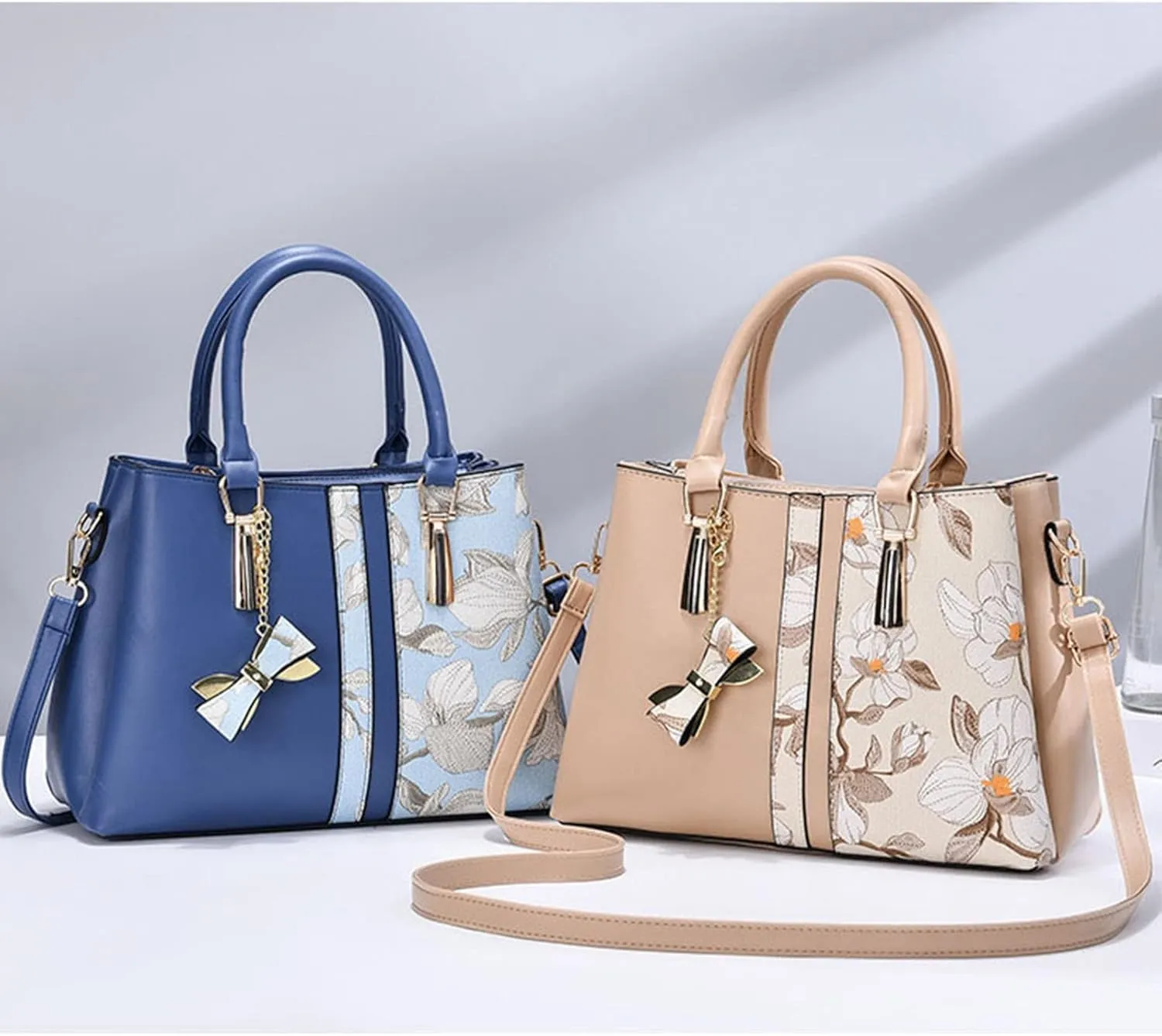 Embroidered Bags Large Capacity Handbag Fashion Shoulder Bags Shoulder Sling Bag (Dark Blue, One Size)