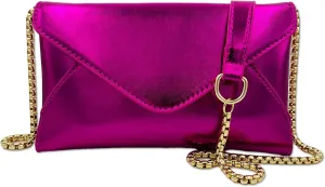 Evening Bag Envelope Clutch Purses for Women Metallic Leather Small Crossbody Bags Sparkle Purse for Prom Wedding