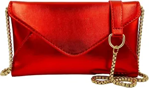 Evening Bag Envelope Clutch Purses for Women Metallic Leather Small Crossbody Bags Sparkle Purse for Prom Wedding
