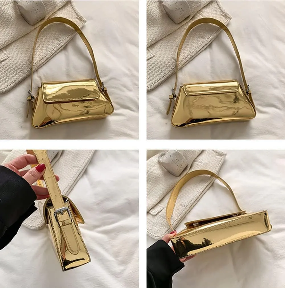 Evening Bag Women Clutch Y2k Sparkly Silver Purse Tote Handbag Shoulder Party Purses Cute Metallic Crossbody Bags 2025