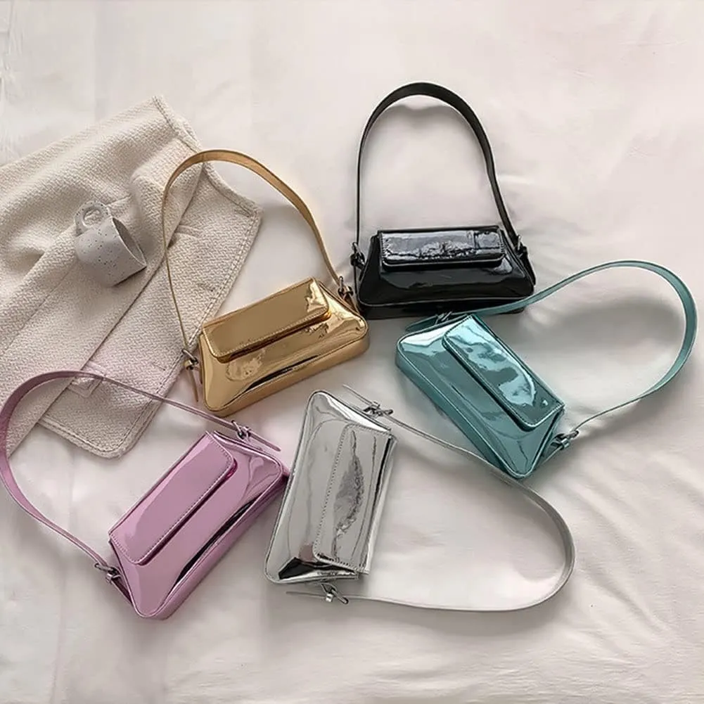 Evening Bag Women Clutch Y2k Sparkly Silver Purse Tote Handbag Shoulder Party Purses Cute Metallic Crossbody Bags 2025