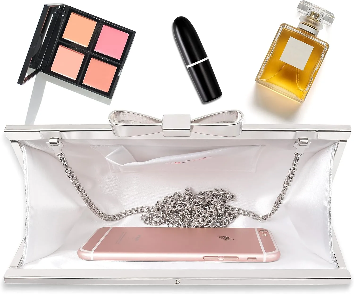 Evening Clutch Bag Cocktail Prom Sparkly Rhinestone Crystal Bride and Bridesmaid Wedding Party Formal Purses for Women