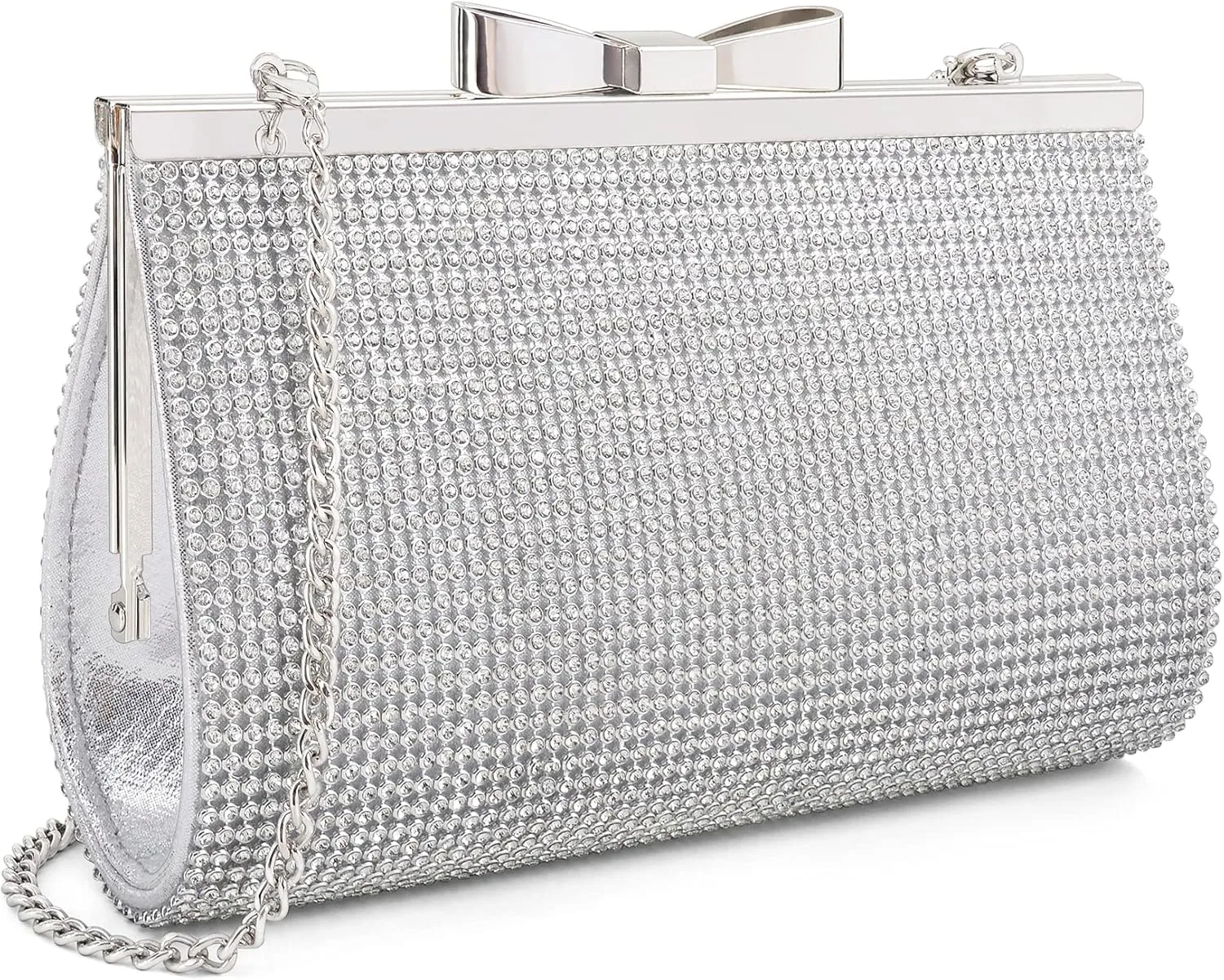Evening Clutch Bag Cocktail Prom Sparkly Rhinestone Crystal Bride and Bridesmaid Wedding Party Formal Purses for Women