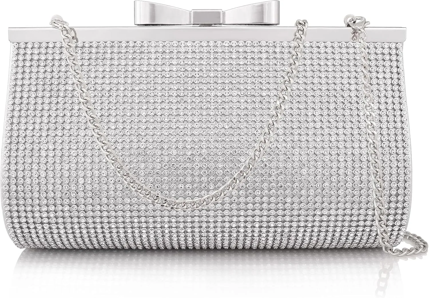 Evening Clutch Bag Cocktail Prom Sparkly Rhinestone Crystal Bride and Bridesmaid Wedding Party Formal Purses for Women