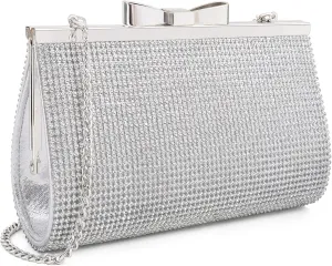 Evening Clutch Bag Cocktail Prom Sparkly Rhinestone Crystal Bride and Bridesmaid Wedding Party Formal Purses for Women