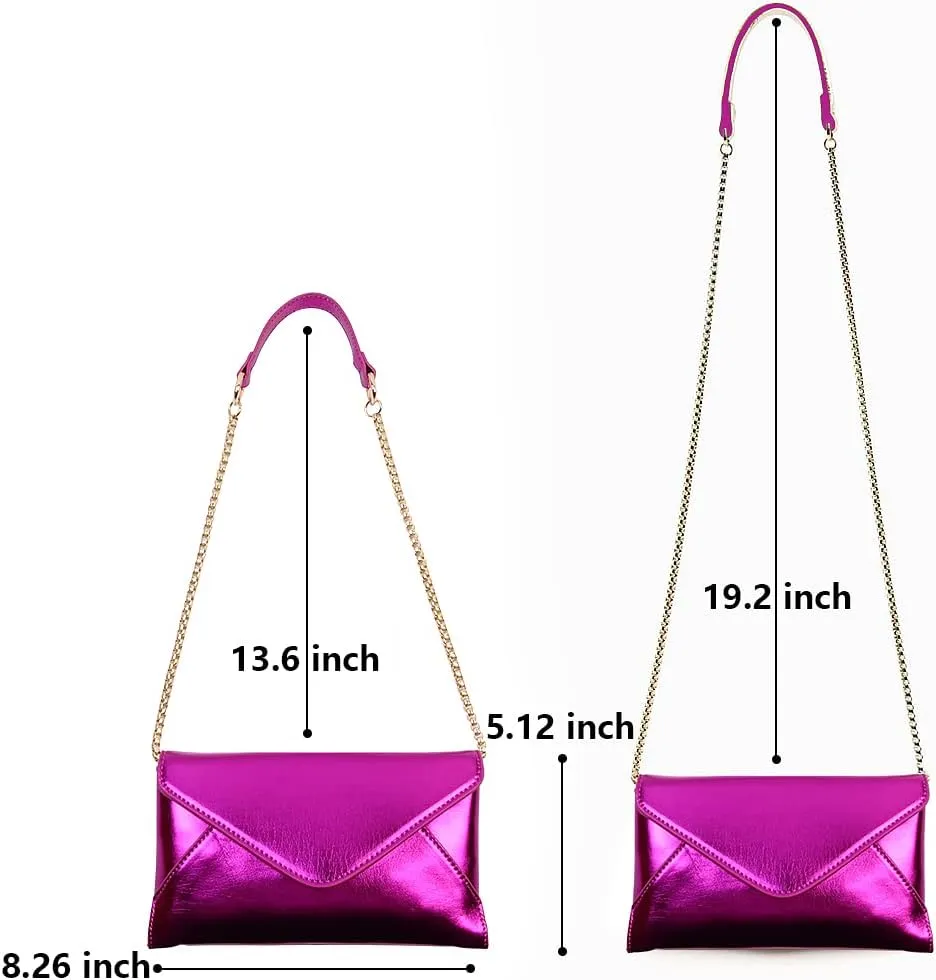 Evening Clutch Purse for Women Envelope Clutches Crossbody Bag Wedding Purses Prom Party Night Shiny Small Shoulder Handbag