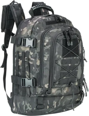 Expandable 40-64L Military Tactical Backpack 3 Day Bag Hiking Gym Sport Camping