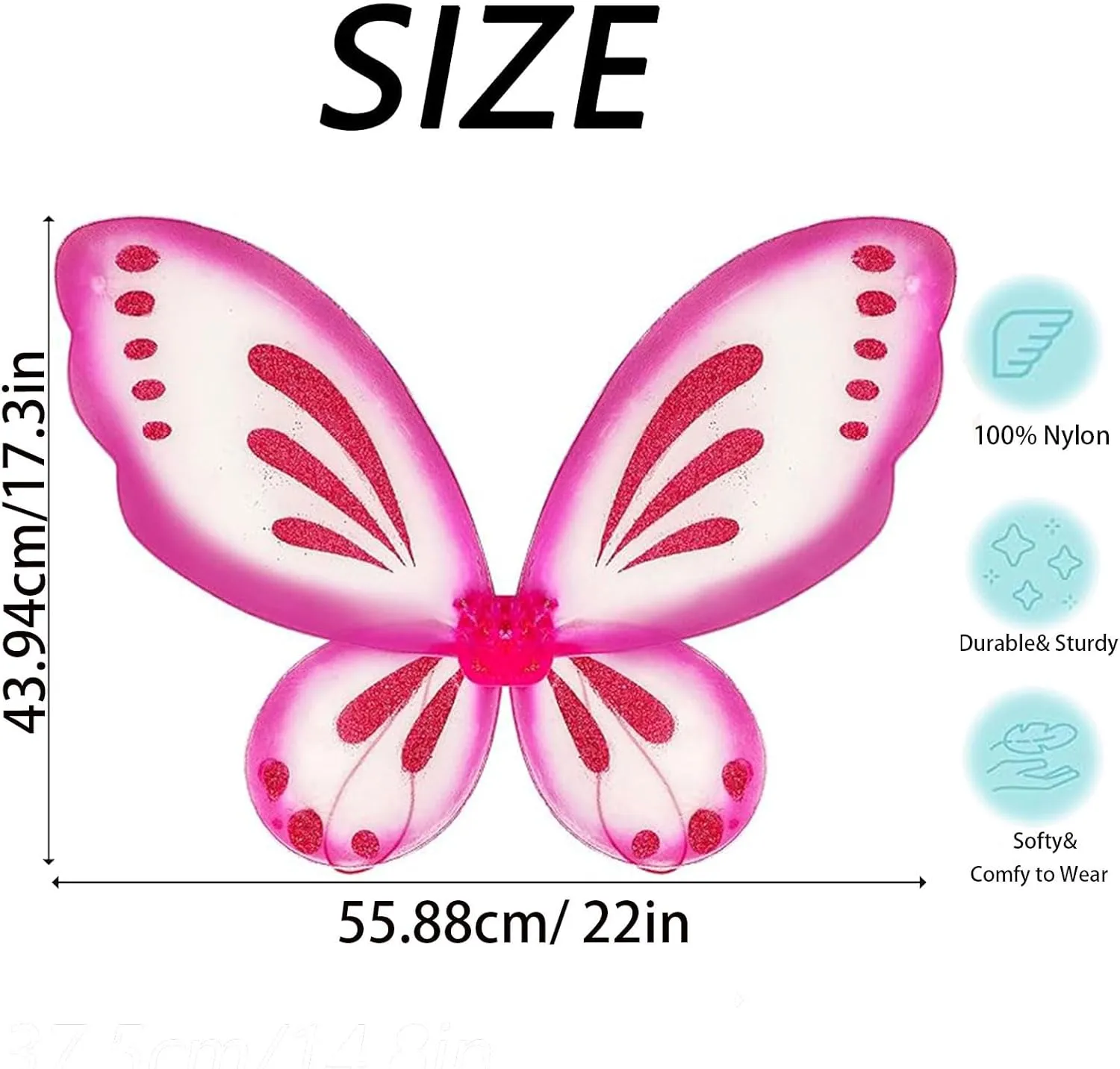 Fairy Wings for Adults,Butterfly Wings for Girls,Angel Wings,Fairy Costume for Women Birthday Halloween Dress Up Party Favor