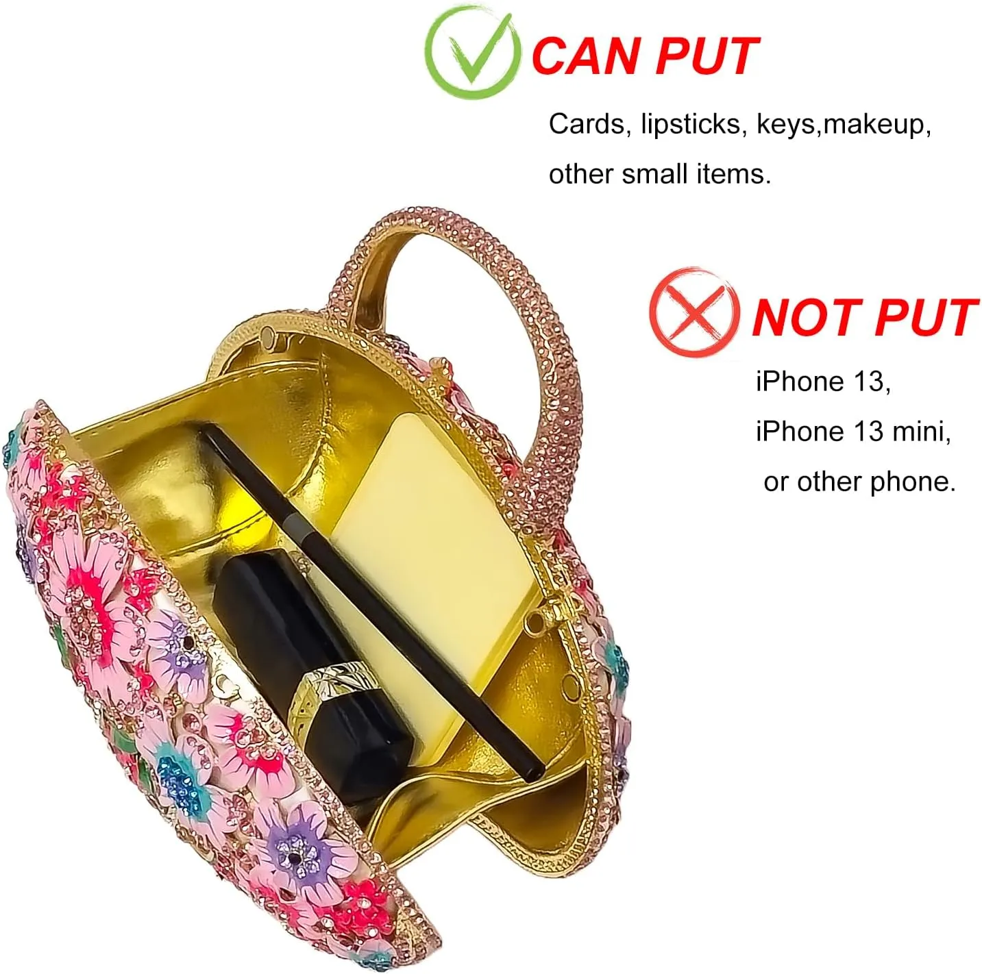 Fancy Vintage Flower Crystal Clutch Sunflower Basket Rhinestone Purse Women Evening Bag Party Cocktail Bag