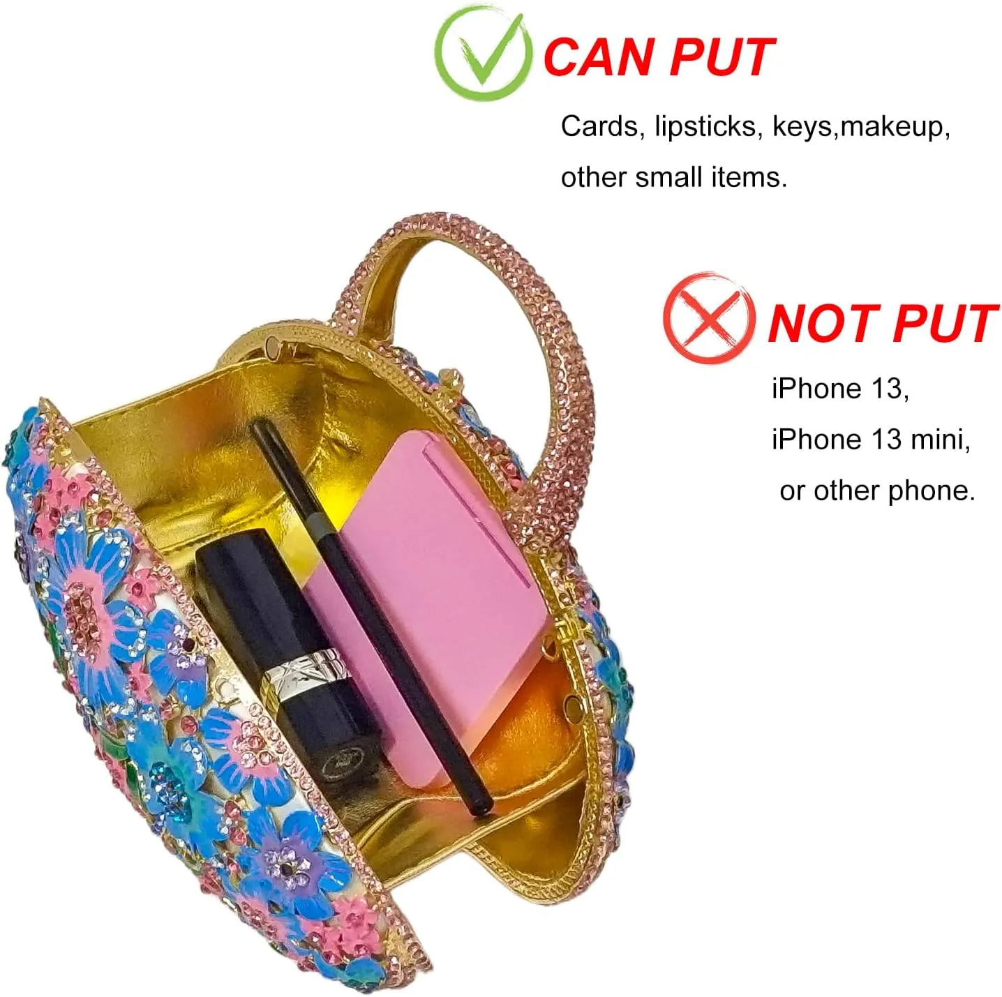 Fancy Vintage Flower Crystal Clutch Sunflower Basket Rhinestone Purse Women Evening Bag Party Cocktail Bag