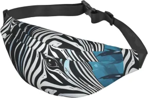 Fanny Pack For Men Women Casual Belt Bag Waterproof Waist Bag Blue Sailfish Running Waist Pack For Travel Sports