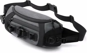 Fanny Pack for Men Women, Hip Bum Bag Waist Pack for Fast Pack, Adjustable Crossbody Belt Bag for Travel Hiking (Gray)