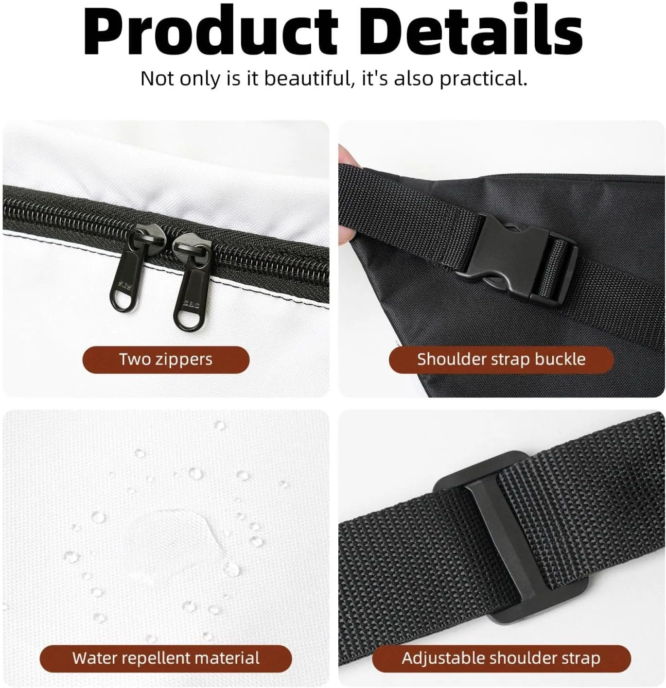 Fanny Pack for Men Women Patterned Cat Head Belt Bag with Adjustable Strap Fashion Waist Bag Waist Pack for Travel