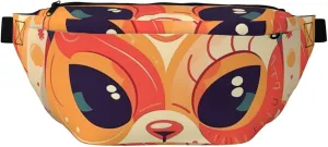 Fanny Pack for Men Women Patterned Cat Head Belt Bag with Adjustable Strap Fashion Waist Bag Waist Pack for Travel
