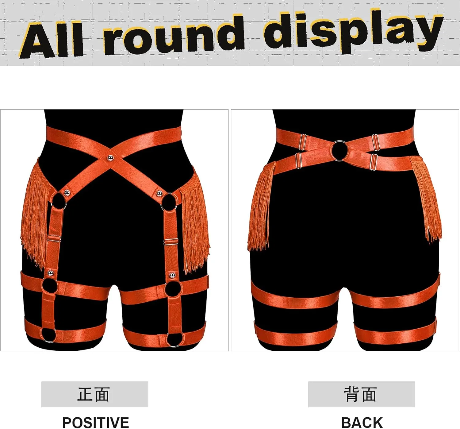 Fashion Lady Body Harness Punk Gothic Tassel Garter Belts Leg Strap Full Cage Halloween Rave Photography Dance