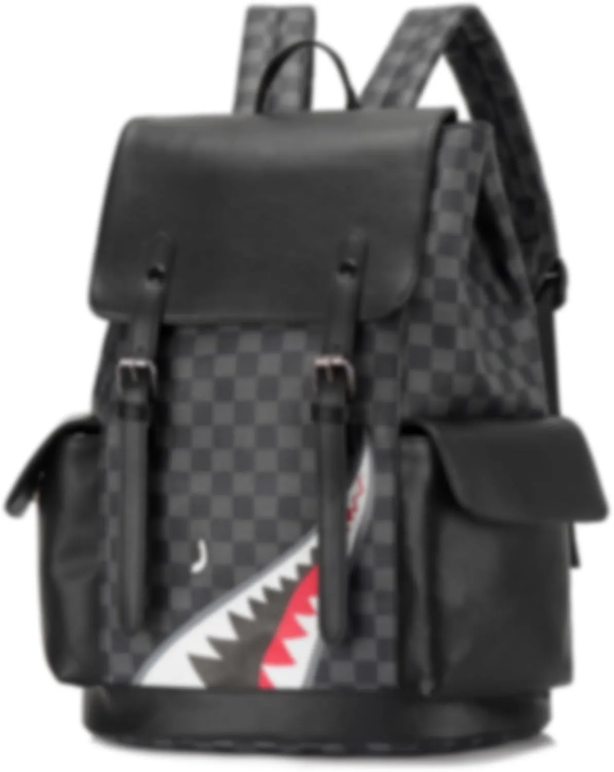 Fashion PU Leather Backpack college schoolbag Laptop Bag Leisure business travel Multifunctional backpack (Style3,ONE SIZE)