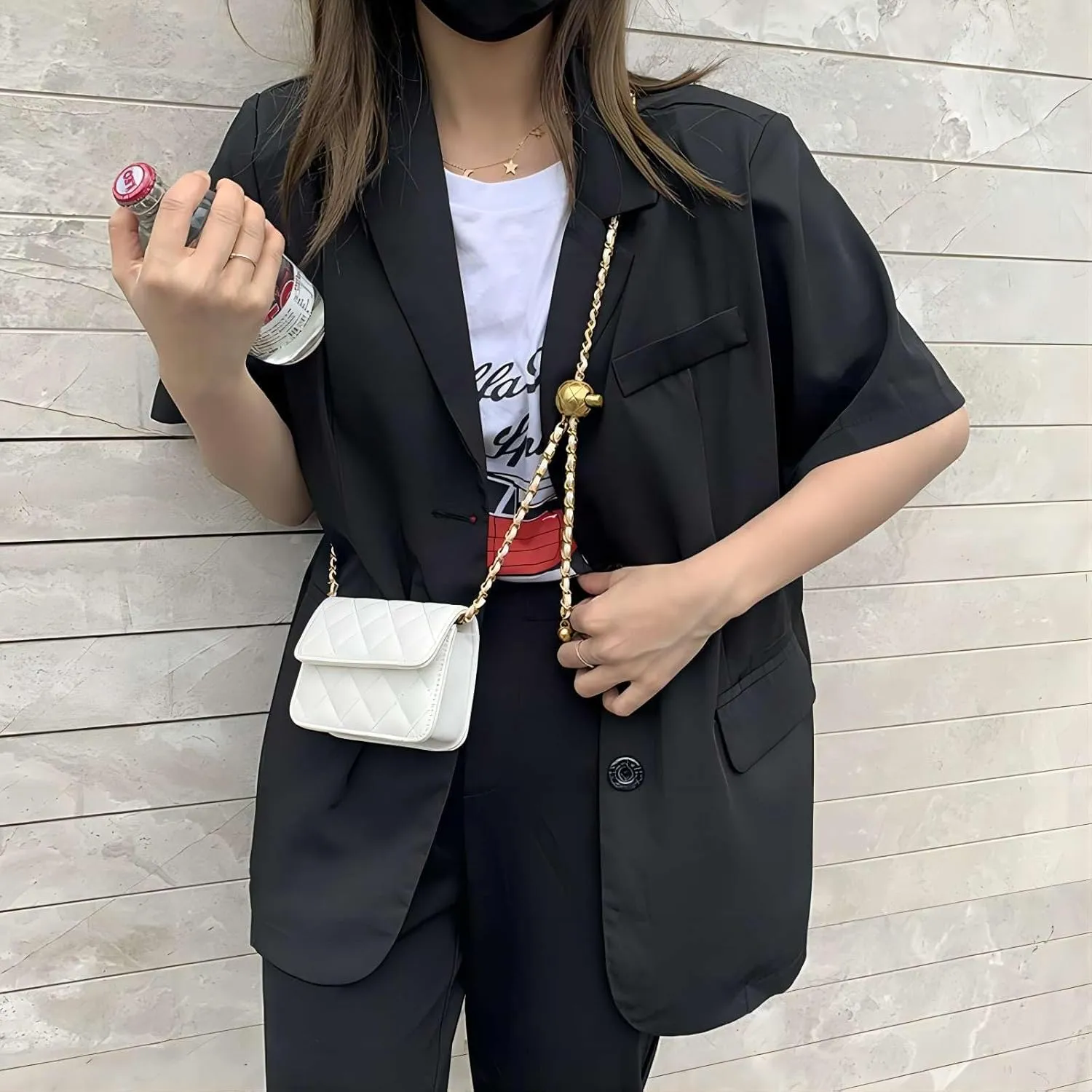 Fashionable Mini Waist Belt Bag for Women - Trendy Y2k Accessory (White, Small)