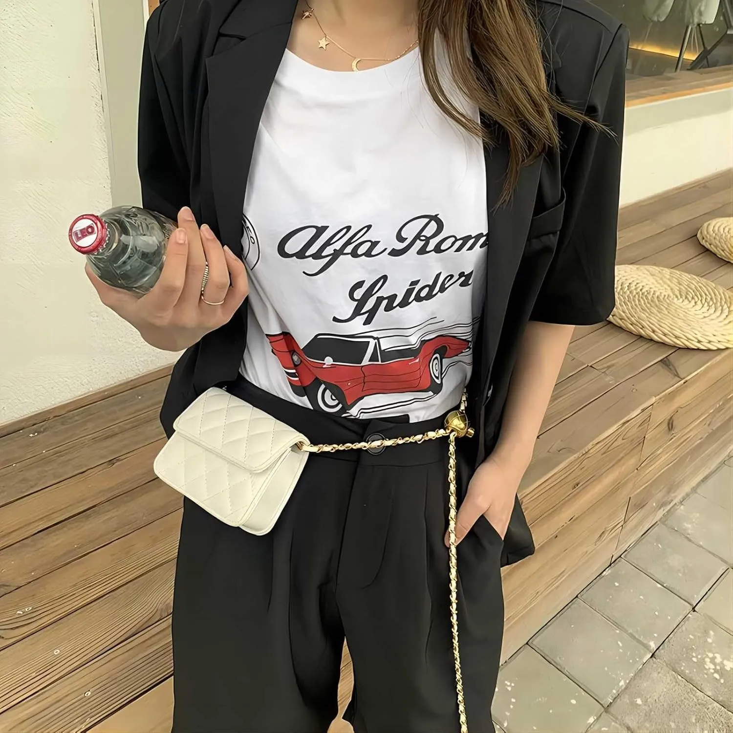 Fashionable Mini Waist Belt Bag for Women - Trendy Y2k Accessory (White, Small)