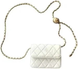 Fashionable Mini Waist Belt Bag for Women - Trendy Y2k Accessory (White, Small)