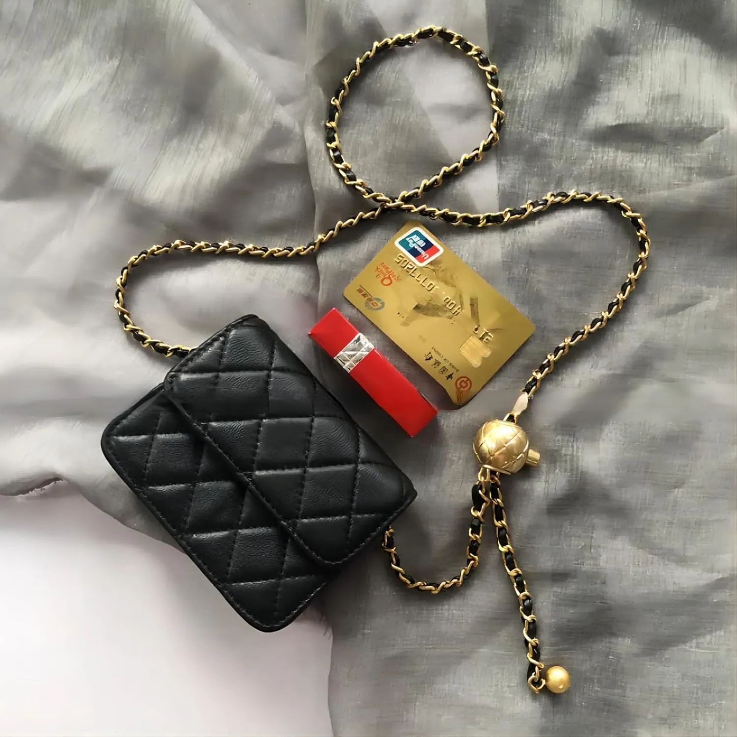Fashionable Mini Waist Belt Bags for Women - Y2k Accessories (Black, Small)