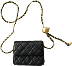Fashionable Mini Waist Belt Bags for Women - Y2k Accessories (Black, Small)
