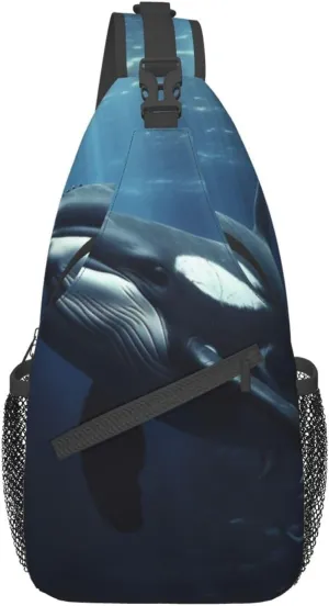 Fish2 Printed Chest Messenger Bag Shoulder Bag Sling Bag