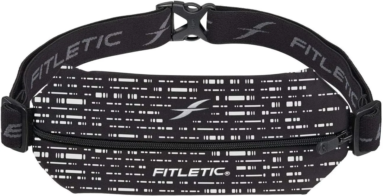 Fitletic Active Lifestyle Fanny Pack & Mini Sports Running Belt For Men & Women – Lightweight, Low Profile & Sleek Design – Ultra-Soft Expandable Lycra Pouch - Fits All Phones – Inner Organizer Pocket