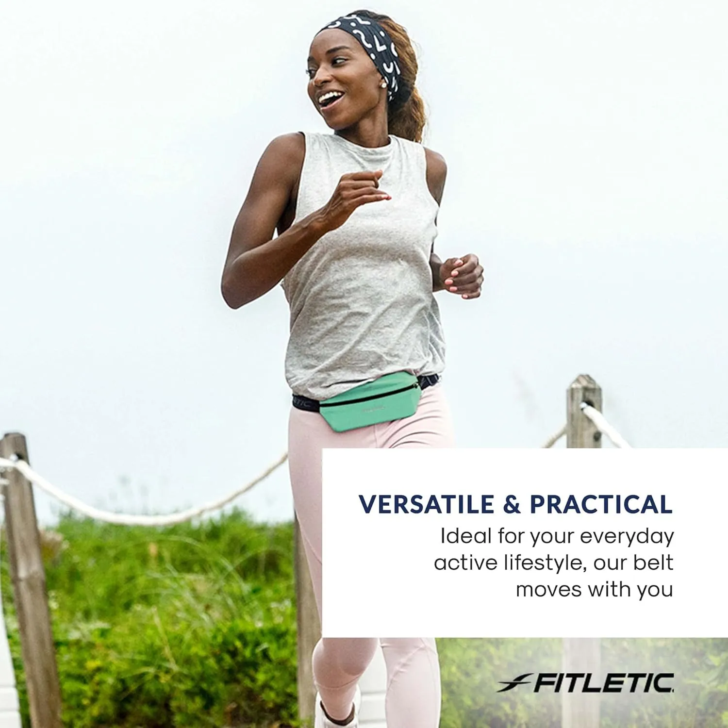 Fitletic Active Lifestyle Fanny Pack & Mini Sports Running Belt For Men & Women – Lightweight, Low Profile & Sleek Design – Ultra-Soft Expandable Lycra Pouch - Fits All Phones – Inner Organizer Pocket